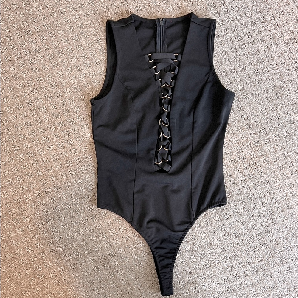 Stylish Black tank bodysuit